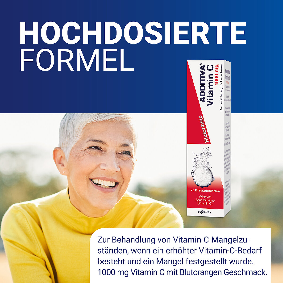 20 Brausetabletten mit Blutorangengeschmack