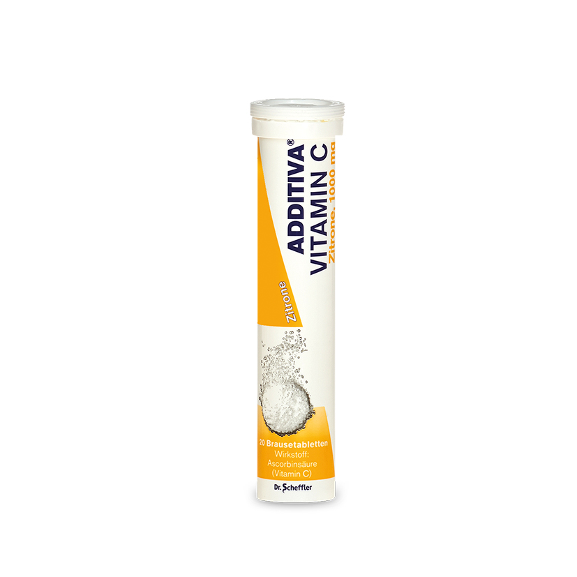 ADDITIVA - Vitamin C 1000 mg Zitrone - 20 Brausetabletten ADDITIVA - Vitamin C 1000 mg Zitrone - 20 Brausetabletten