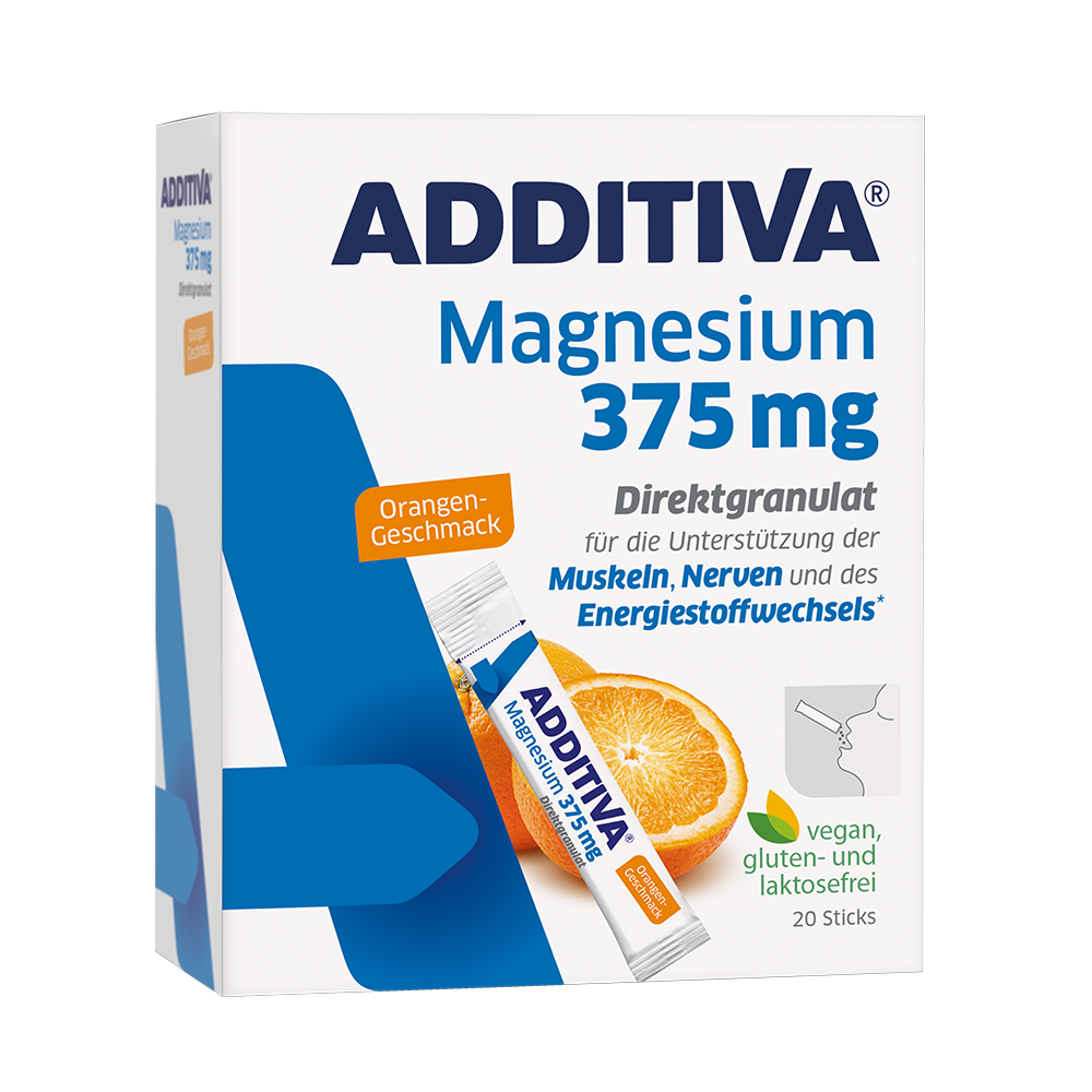 ADDITIVA - Magnesium 375 mg - 20 Sticks Direktgranulat